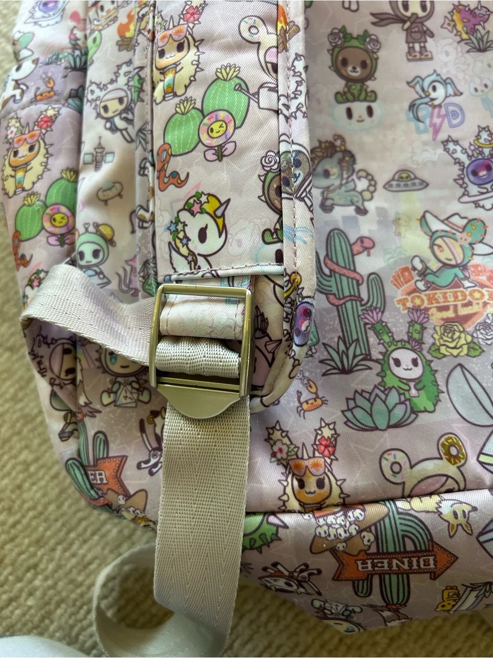 tokidoki Pink Character Print Backpack and Lunch Bag Duo
